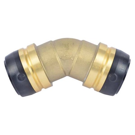 Push To Connect Elbow,Brass,10-1/2 L
