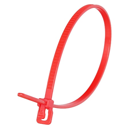 Releasable Cable Tie,Red,0.09 W