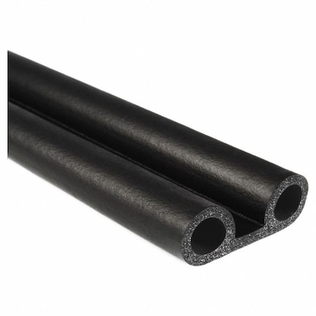 Rubber Seal,11/20 H,200 Ft L,Black