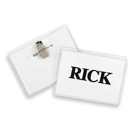 Name Badge,Pin/Clip,Badge,PK50