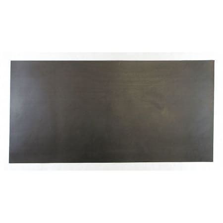 1/4 Comm. Grade Neoprene Rubber Sheet, 12x24, Black, 30A