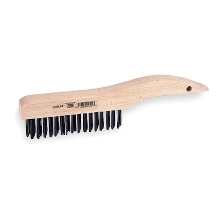 Scratch Brush, 10 In L Handle, 5 3/8 In L Brush, Gray, Wood, 10 1/4 In L Overall