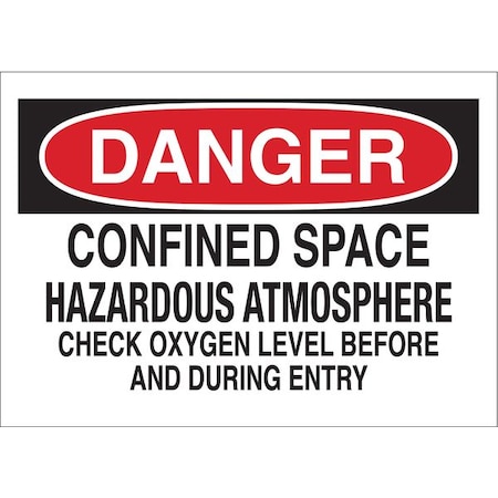 Danger Sign,3-1/2X5,R And BK/WHT,ENG