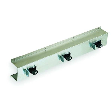 Mop/Broom Rack,Stainless Steel,26 In.