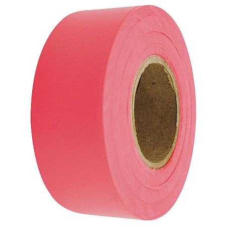 Flagging Tape,Fluorescent Red,150 Ft