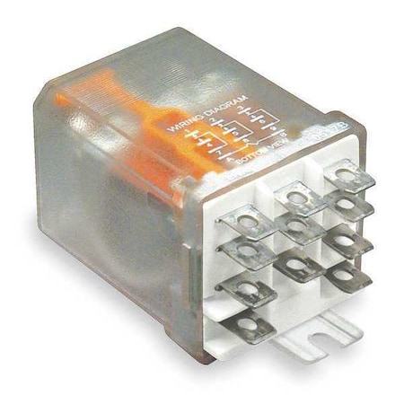 Enclosed Power Relay,3PDT,24VAC Coil