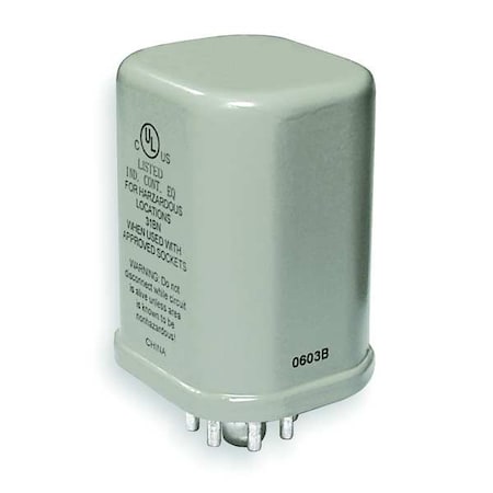 Hermetically Sealed Relay, 24V AC Coil Volts, Octal, 8 Pin, DPDT