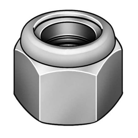Nylon Insert Lock Nut, 1-3/4-5, Steel, Grade 2, Black Oxide, 1 53/64 In Ht