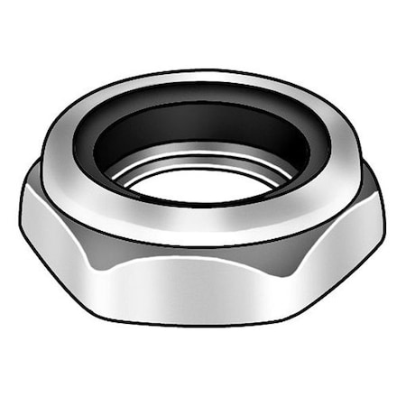 Nylon Insert Lock Nut, 1-1/2-12, Steel, Grade 2, Zinc Plated, 9/16 In Ht, 60 PK