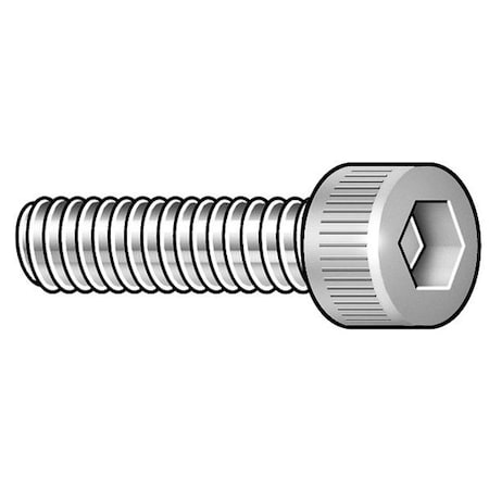 #6-32 Mil Spec Socket Head Cap Screw, Passivated Steel, 1/2 In Length, 5 PK