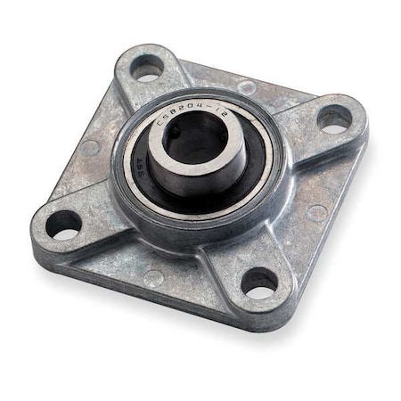 Flange Bearing,4-Bolt,Ball,3/4 Bore