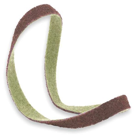 Sanding Belt, 1/2 In W, 24 In L, Non-Woven, Aluminum Oxide, Medium, Z-Web, Maroon