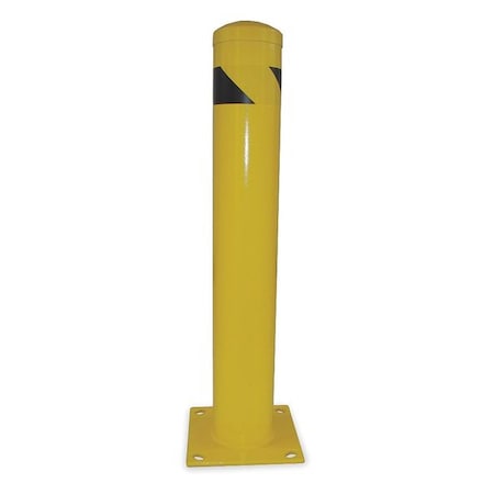 Safety Bollard,Length 36 In,Yellow