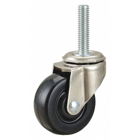 Swivel Stem Caster,Rubber,2 In.,75 Lb.