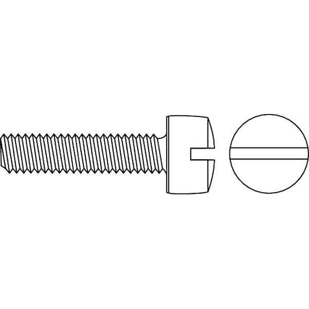 #6-32 X 5/8 In Slotted Fillister Machine Screw, Zinc Plated Steel, 10000 PK