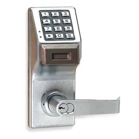 Electronic Lock,Brushed Chrome,12 Button