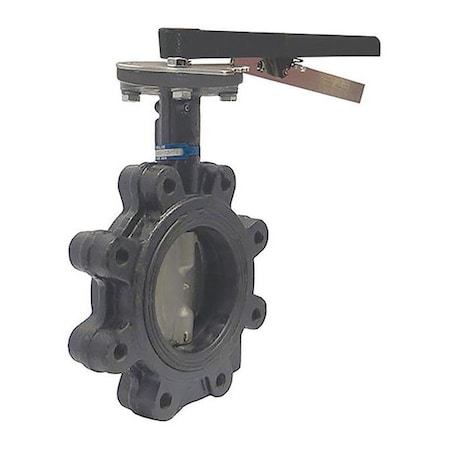 Butterfly Valve,Lug,8 In,CI,Buna Liner