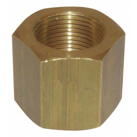 Panel Nut,15/32-32,Hex,Brass,Plain,PK2