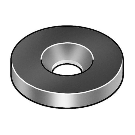 Countersunk Washer, Fits Bolt Size 1/4 In 18-8 Stainless Steel, Plain Finish