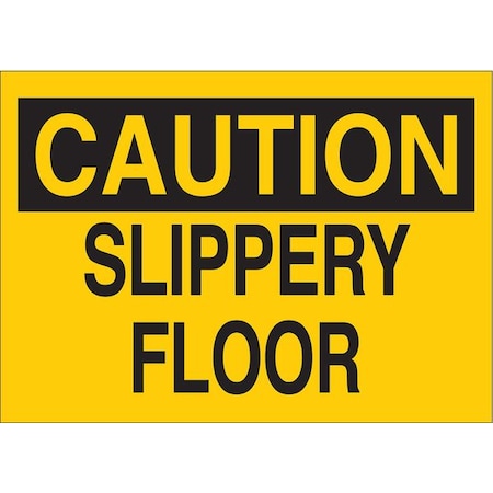 Caution Sign, 10 H, 14 W, Polyester, Rectangle, English, 85086