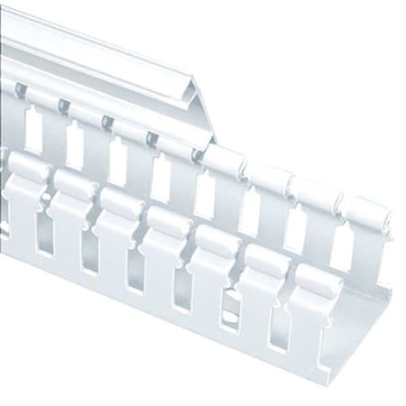 Wire Duct,Wide Slot,White,L 6 Ft