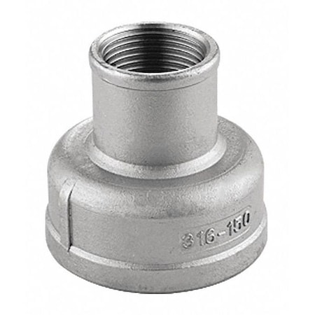 3/8 X 1/8 FNPT 304 SS Reducing Coupling