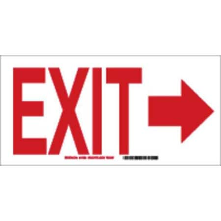 EXit Sign,7X14,R/WHT,Fiberglass,EXit