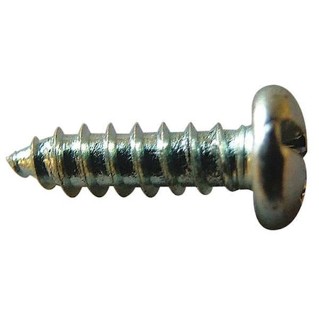 Sheet Metal Screw, #10 X 3/4 In, Zinc Plated Steel Pan Head Combination Phillips/Slotted Drive