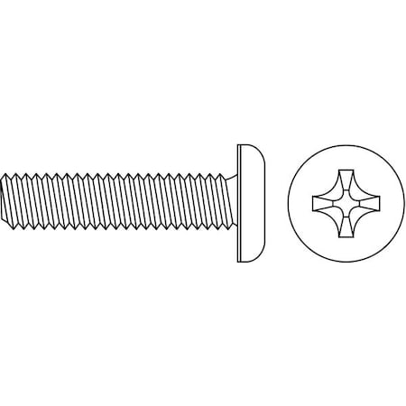 Sheet Metal Screw, #7 X 1 In, Zinc Plated Steel Pan Head Slotted Drive, 100 PK