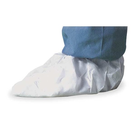 Tyvek Isoclean Shoe Covers,Slip Resist,M,Wh,PK100