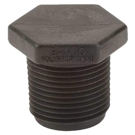 Plug, Polypropylene, 3/4, Schedule 80, 300 Psi Max Pressure