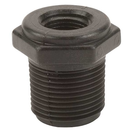 Reducing Bushing, Polypropylene, 3/4 X 3/8, Schedule 80, 300 Psi Max Pressure