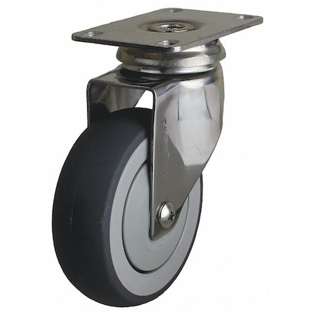 Swivel Plate Caster,TPR,6 In.,260 Lb.