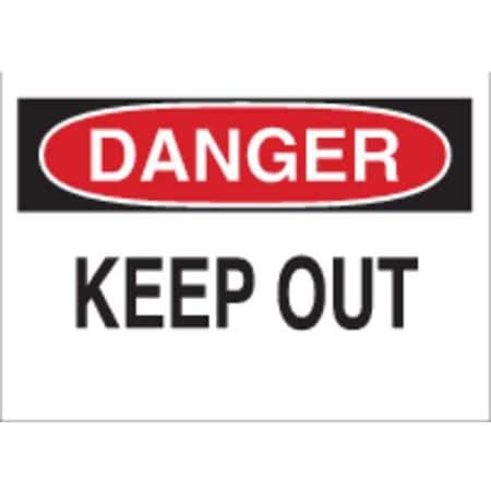 Danger Sign, 10 In H, 14 In W, Fiberglass, Rectangle, English, 47008