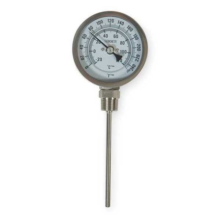 Bimetal Thermom,5 In Dial,0 To 250F