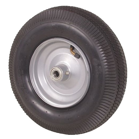 Pneumatic Wheel, 12 In, 290 Lb, Tread: Sawtooth