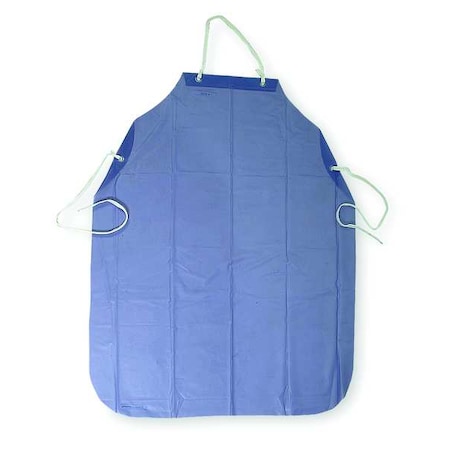 Chemical Resistant Bib Apron, PVC, Heavy Duty, 8 Mil, 45 In Length, Universal Size, 12 Pack