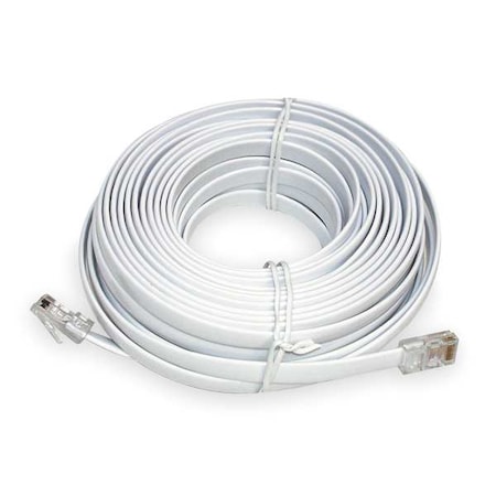 50 Ft. Clock Cable, White