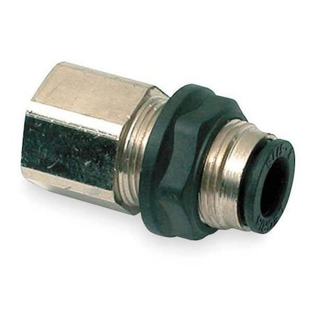 Female Bulkhead Connector,3/8In OD,PK10