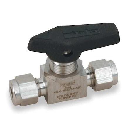 1/4 Compr Stainless Steel Mini Ball Valve Inline