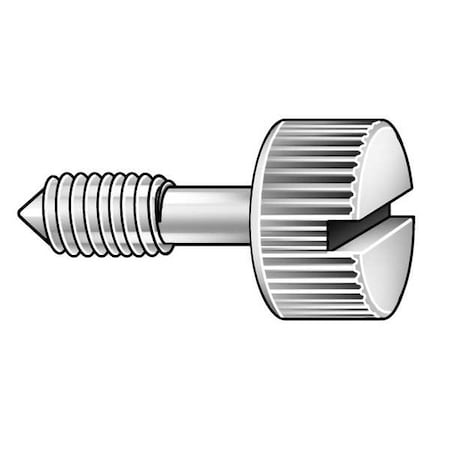 Captive Panel Screw, #8-32 Thrd Sz, 1 7/16 In Lg, 3/8 In Thrd Lg, Knurled, Passivated