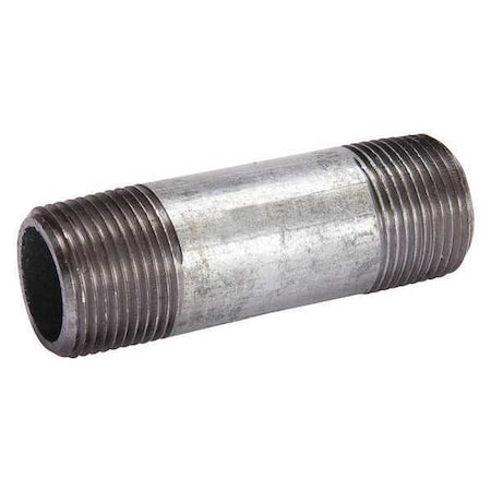3/4 MNPT X 4 TBE Galvanized Steel Pipe Nipple Sch 160