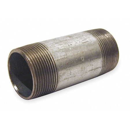 3-1/2 MNPT X 7-1/2 TBE Galvanized Steel Pipe Nipple Sch 40