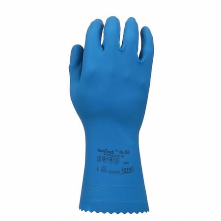 Disposable Gloves, Latex, Blue, L, 1 PR