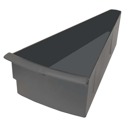 Rotary Bin Pan, Gray, Polypropylene, 6 1/2 In W X 4 1/2 In H