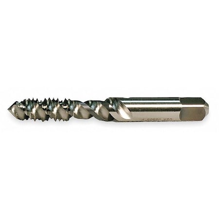 Spiral Flute Tap, #8-32, Bottoming, UNC, 3 Flutes, Uncoated