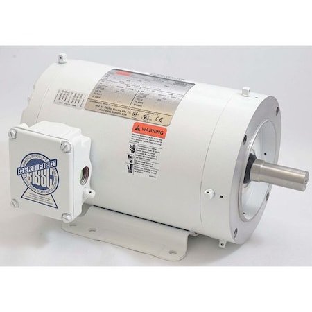 Washdown Motor,3 Ph,TENV,1 HP,1725 Rpm