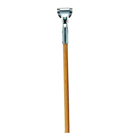 Dust Mop Handle, Clip-On, 60 In L, Wood