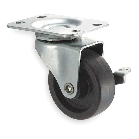 Swivel Plate Caster,Poly,2 In.,100 Lb.