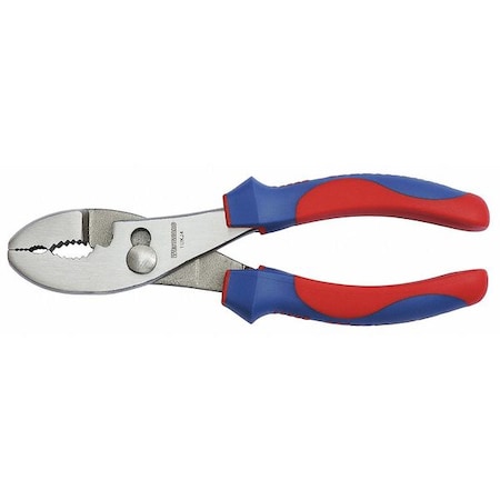 6 1/8 In Slip Joint Plier, Tether Capable 3/8 In Jaw, Ergonomic